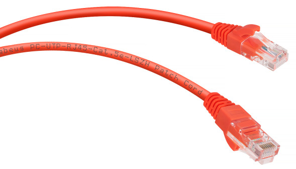 Патч-корд Cabeus PC-UTP-RJ45-Cat.5e-1.5m-RD-LSZH (9514c) (U/UTP, CAT.5E, LSZH, 1.5 м, красный)