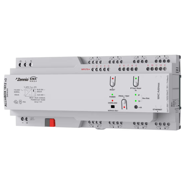 Многофункциональное KNX-устройство Zennio ALLinBOX 1612 v3 (ZPR1612V3)