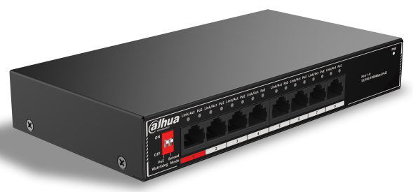 Коммутатор Dahua DH-SG1008P (8 x RJ45 1G, PoE 96 W)