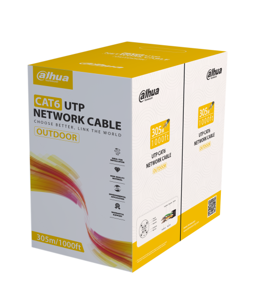 Кабель Dahua DH-PFM920-6UN (U/UTP, CAT.6, PE, 305 м, черный, уличный)