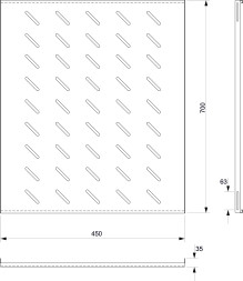 Полка Cabeus RA-J018-FC-700-BK (10440c)