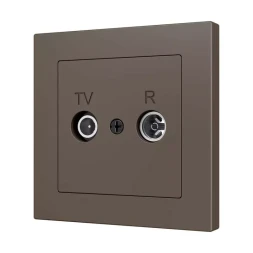 Накладка на TV-R розетку Zennio ZS55 830001503 (Мокка)