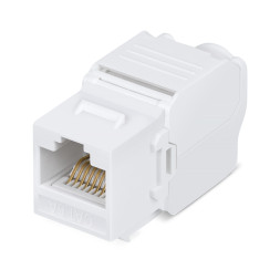 Адаптер проходной Cabeus KJ-RJ45-Cat.6a-180-Toolless (RJ45-DIDC, CAT.6A, UTP, Keystone Jack) (7964c)