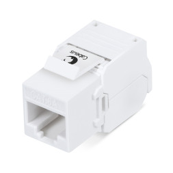 Адаптер проходной Cabeus KJ-RJ45-Cat.6a-180-Toolless (RJ45-DIDC, CAT.6A, UTP, Keystone Jack) (7964c)