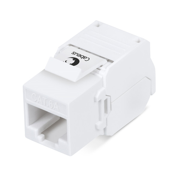 Адаптер проходной Cabeus KJ-RJ45-Cat.6a-180-Toolless (RJ45-DIDC, CAT.6A, UTP, Keystone Jack) (7964c)