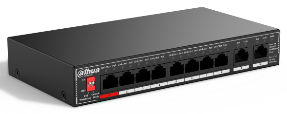 Коммутатор Dahua DH-SG1010P (10 x RJ45 1G, PoE 96 W)