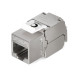 Адаптер проходной Cabeus KJ-RJ45-Cat.6a-SH-180-Toolless (RJ45-DIDC, CAT.6A, FTP, Keystone Jack) (7655c)