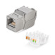 Адаптер проходной Cabeus KJ-RJ45-Cat.6a-SH-180-Toolless (RJ45-DIDC, CAT.6A, FTP, Keystone Jack) (7655c)