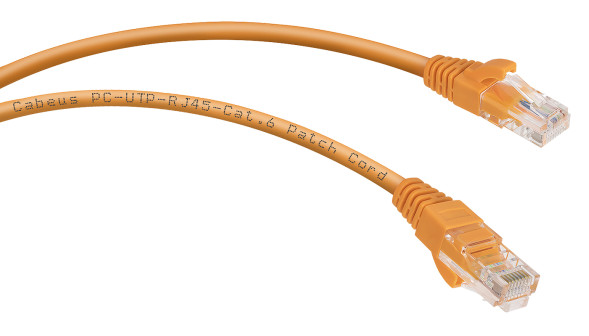 Патч-корд Cabeus PC-UTP-RJ45-Cat.6-1.5m-OR (8699c) (U/UTP, CAT.6, PVC, 1.5 м, оранжевый)