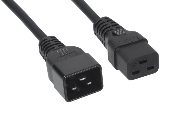 Кабель силовой оконцованный Cabeus PC-IEC19-IEC20-5M (9556c) (C19–C20, 16 A, 3x1.50 мм², 5 м, черный)