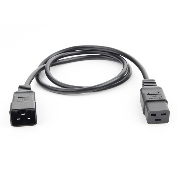 Кабель силовой оконцованный Cabeus PC-IEC19-IEC20-5M (9556c) (C19–C20, 16 A, 3x1.50 мм², 5 м, черный)