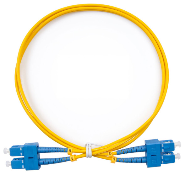 Патч-корд волоконно-оптический Cabeus FOP(d)-9-SC-SC-1m (SM, SC-SC, LSZH, Duplex, 1 м, желтый) (7364c)