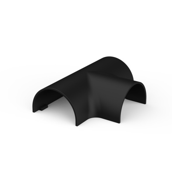 Угол плоский (Т-образный) Systeme Electric MultiSet IMT20124BK (20x12 мм, цвет антрацит RAL 7021)