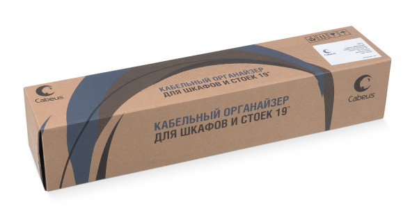 Органайзер кабельный Cabeus JB08-2U-BK (7771c)