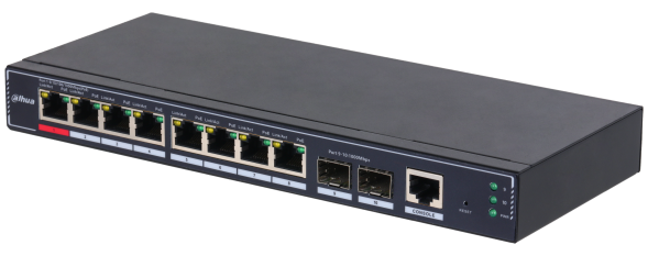 Коммутатор Dahua DH-SG4010P-2F (8 x RJ45 1G, 2 x SFP 1G, PoE 110 W)