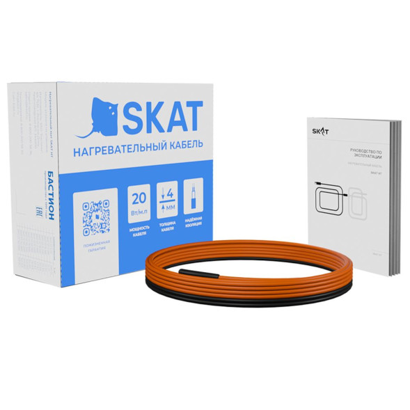 Кабель нагревательный Бастион SKAT HT-11-200 (4233) (1.1-1.7 м², 20 Вт/м, двухжильный, 11 м)
