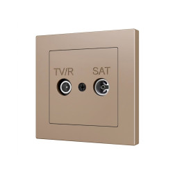 Накладка на TV-R-SAT розетку Zennio ZS55 ZS55CTVRSC (Шампань)
