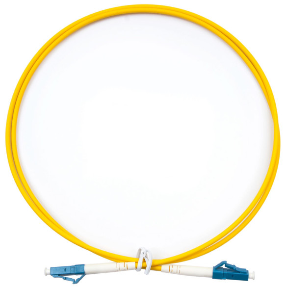 Патч-корд волоконно-оптический Cabeus FOP(s)-9-LC-LC-1m (SM, LC-LC, LSZH, Simplex, 1 м, желтый) (7375c)