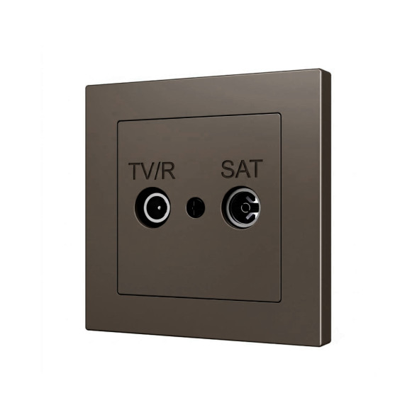 Накладка на TV-R-SAT розетку Zennio ZS55 ZS55CTVRSM (Мокка)