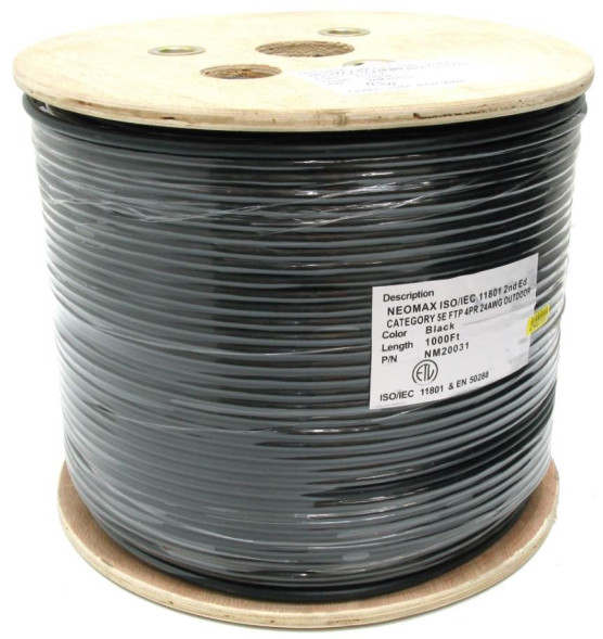Кабель Neomax NM20031 (F/UTP, CAT.5E, PVC, 305 м, черный)