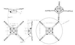 Крепление для проектора потолочное Wize Pro PR3XL (до 32 кг)