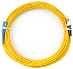 Патч-корд волоконно-оптический Cabeus FOP(s)-9-SC-FC-10m (SM, SC-FC, LSZH, Simplex, 10 м, желтый) (7379c)
