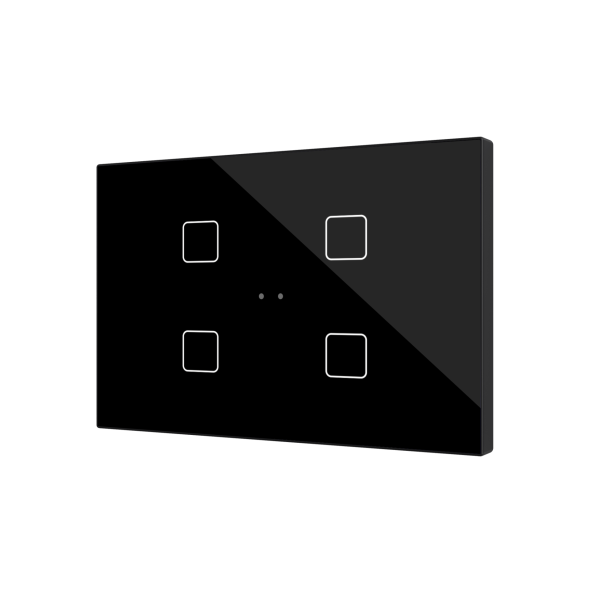 Выключатель Zennio Flat XL X4 (ZVIFXLX4A) (Антрацит)