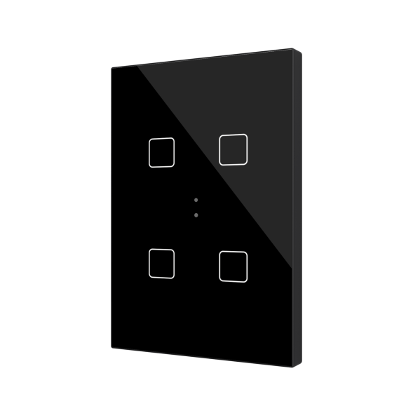 Выключатель Zennio Flat XL X4 (ZVIFXLX4A) (Антрацит)