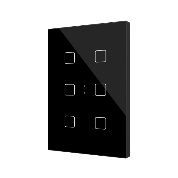 Выключатель Zennio Flat XL X6 (ZVIFXLX6A) (Антрацит)