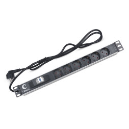 Блок распределения питания Cabeus PDU-6P-B-2EU (7292c)