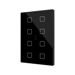 Выключатель Zennio Flat XL X8 (ZVIFXLX8A) (Антрацит)