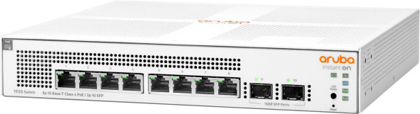 Коммутатор Aruba Instant On 1930 JL681A  (8 x RJ45 1G, 2 x SFP 1G, PoE 124 W)