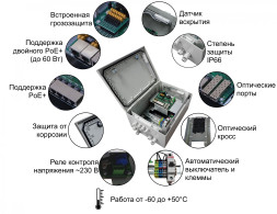Коммутатор TFortis PSW-2G6F+Box