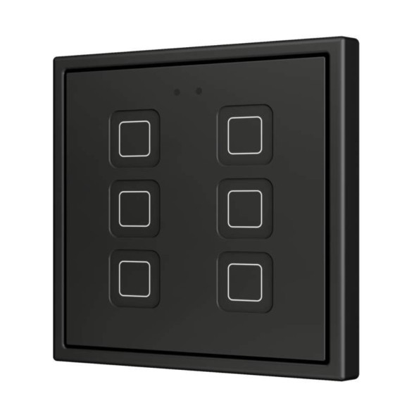 Выключатель Zennio Tecla RGB 70 X6 (ZVITR70X6A) (Антрацит)
