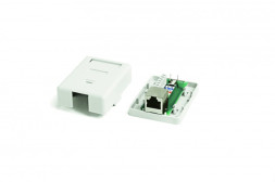 Розетка Hyperline SB2-1-8P8C-C5e-SH-WH