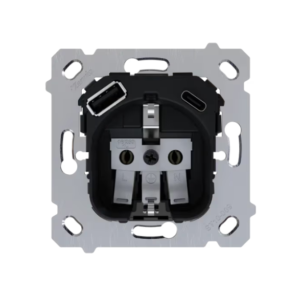 Механизм USB-розетки Zennio ZS55 ZSISC2US