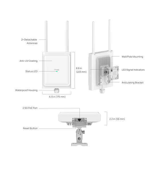 Точка доступа TP-Link Omada 7 Pro Outdoor (EAP775-Outdoor)