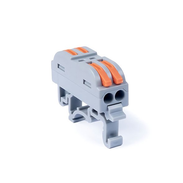 Клемма соединительная Cabeus MX223-2D (11452c) (2 полюса, 4 зажима, 0.08–4.0 мм², с рычагом, DIN)