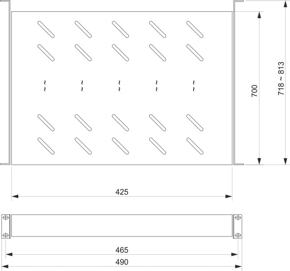 Полка выдвижная Cabeus JE05-1000-BK (8632c)