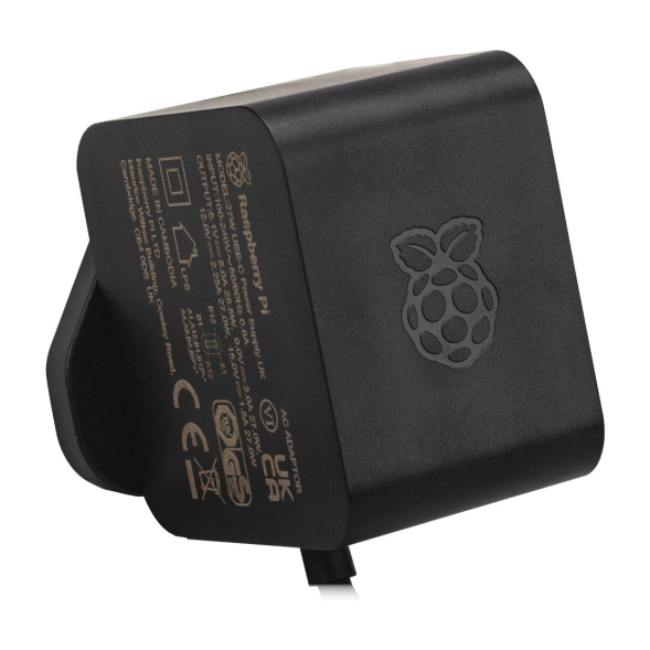 Блок питания Raspberry Pi 27 W USB-C Power Supply (5.1 V / 5 A, Black)