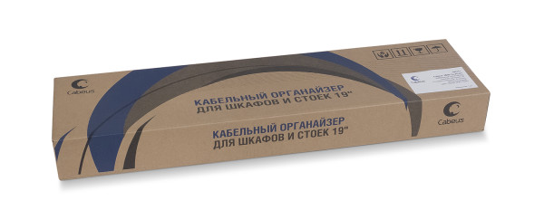 Органайзер кабельный Cabeus JB08-1U-45-GY (10631c)
