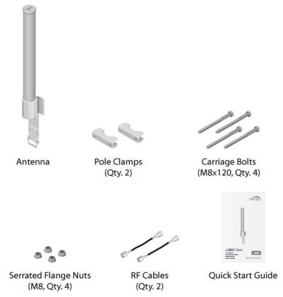 Антенна Ubiquiti airMAX 2.4 GHz 10 dBi Omni (AMO-2G10)