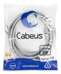 Патч-корд Cabeus PC-FTP-RJ45-Cat.5e-10m-LSZH (9245c) (F/UTP, CAT.5E, LSZH, 10 м, серый)
