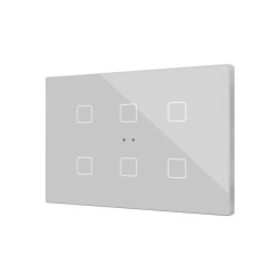 Выключатель Zennio Flat XL X6 (ZVIFXLX6S) (Серебро)
