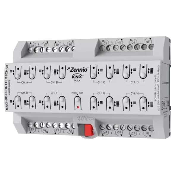 KNX-актуатор жалюзи Zennio MAXinBOX SHUTTER 8CH v3 (ZIOMBSH8V3)