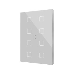 Выключатель Zennio Flat XL X8 (ZVIFXLX8S) (Серебро)