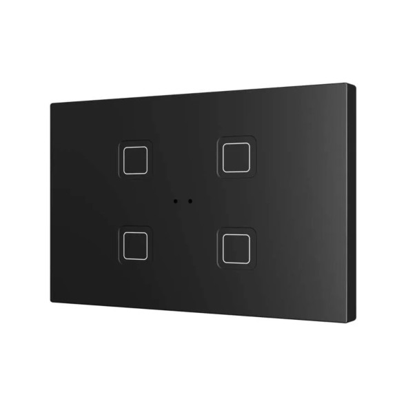 Выключатель Zennio Tecla RGB XL 4 (ZVITRXL4A) (Антрацит)