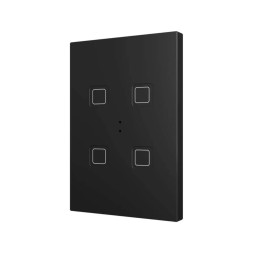 Выключатель Zennio Tecla RGB XL 4 (ZVITRXL4A) (Антрацит)