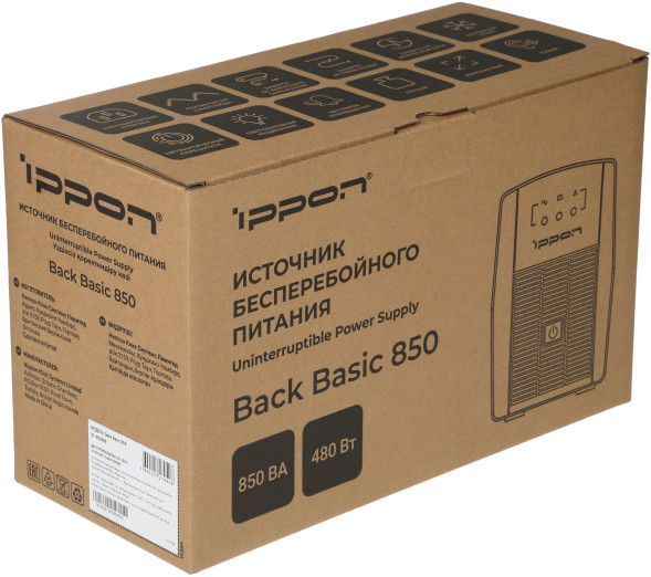 ИБП Ippon Back Basic 850 (403406) (линейно-интерактивный, однофазный, 480 Вт)
