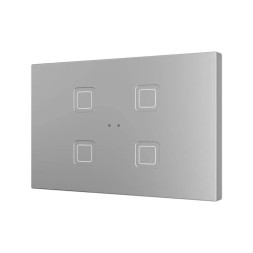Выключатель Zennio Tecla RGB XL 4 (ZVITRXL4S) (Серебро)